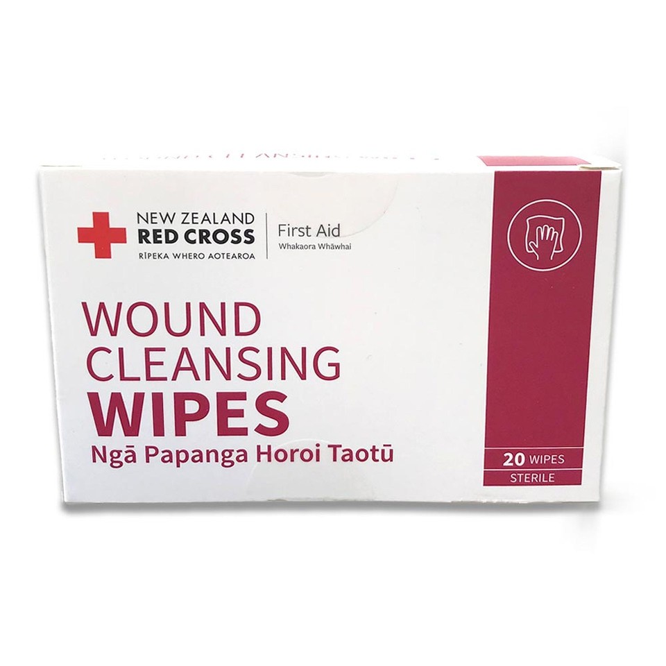 Red Cross Wound Cleansing Wipes Box Of 20