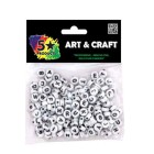 5 Star Pony Beads Alphabet Black And White Pack 180 image