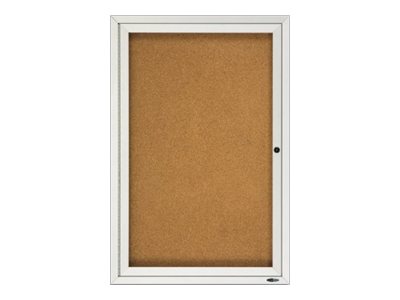 Quartet Cork Noticeboard Cabinet Aluminium Frame 900 x 600mm