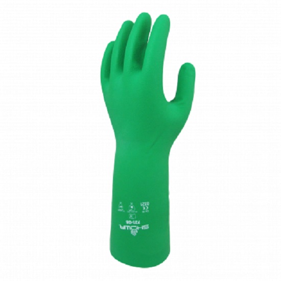 Lynn River Showa 731 Ebt Chemical Resistant Gloves Medium/8 Green Pair