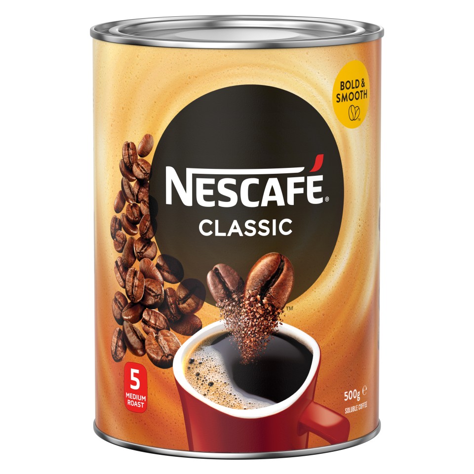 Nescafe Classic Instant Coffee Granulated 500g Tin