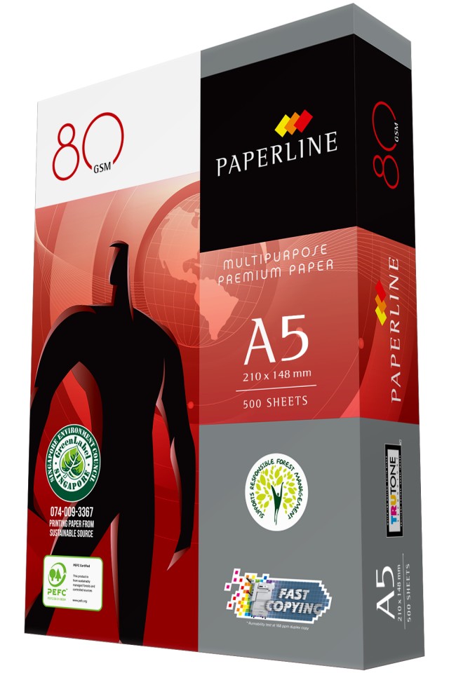 Paperline Carbon Neutral Copy Paper A5 80gsm White Ream 500