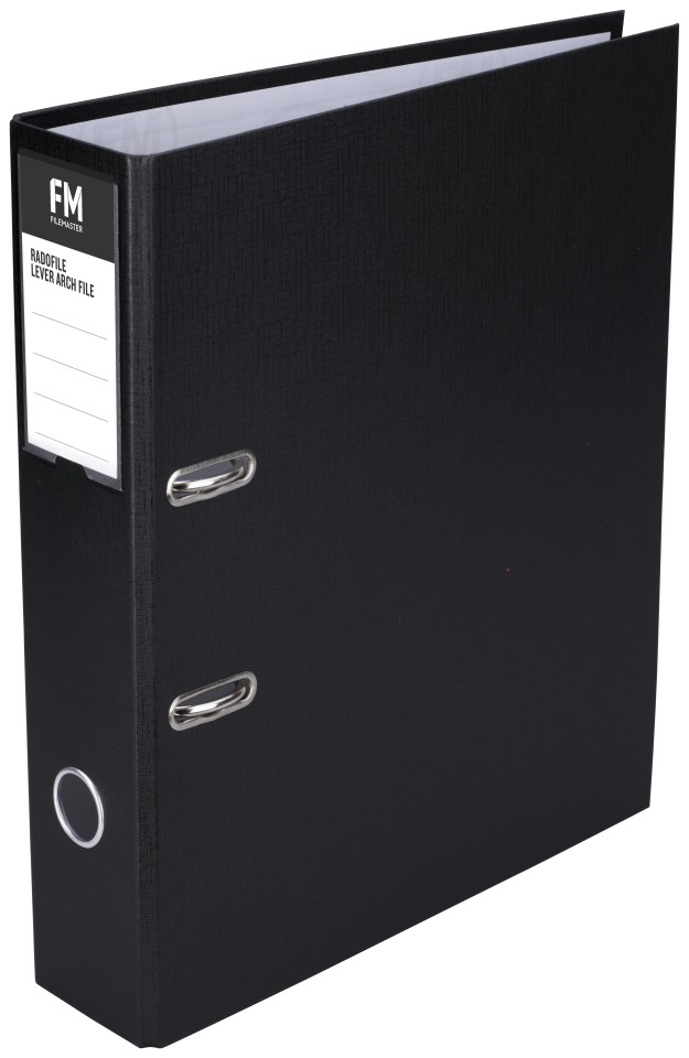 FM Binder Radofile Black Foolscap Lever Arch