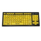 Accuratus Vision Assist Keyboard Bluetooth Black Yellow image