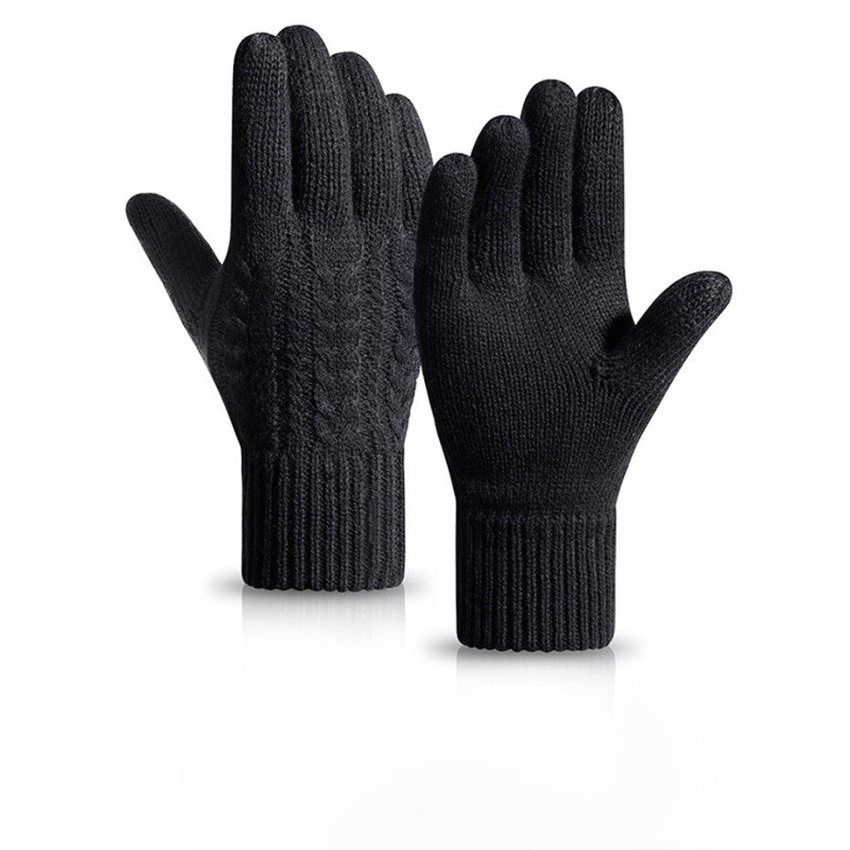 First Aid Black Fleece Gloves Full Finger 1 Pair