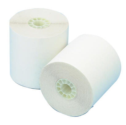 IPS Bond Machine Paper Roll 2 Ply 57mm x 57mm White/Yellow Each