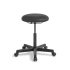 Eden Button Midlift Stool Black Vinyl image