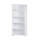 Bookcase 5 Tier 800Wx300Dmm White image