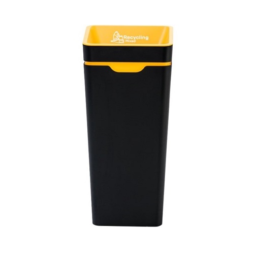 Method Closed Lid Recycling Bin Yellow Mixed Recycling 60L 350(w)x350(d)x755(h)mm