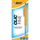 BIC Clic Ballpoint Pen Retractable Fine 0.8mm Blue Box 10