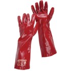 Armour Red PVC Gauntlet Glove Pair 45cm image