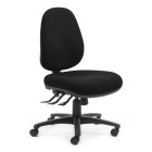 Delta Plus Task Chair 3 Lever High Back 2XL Seat Black Fabric image