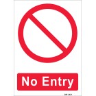  NO ENTRY 340 x 240mm Screenprinted Sign  image