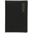 Collins 2024 Padded Cover Diary A5 Day To Page Black image