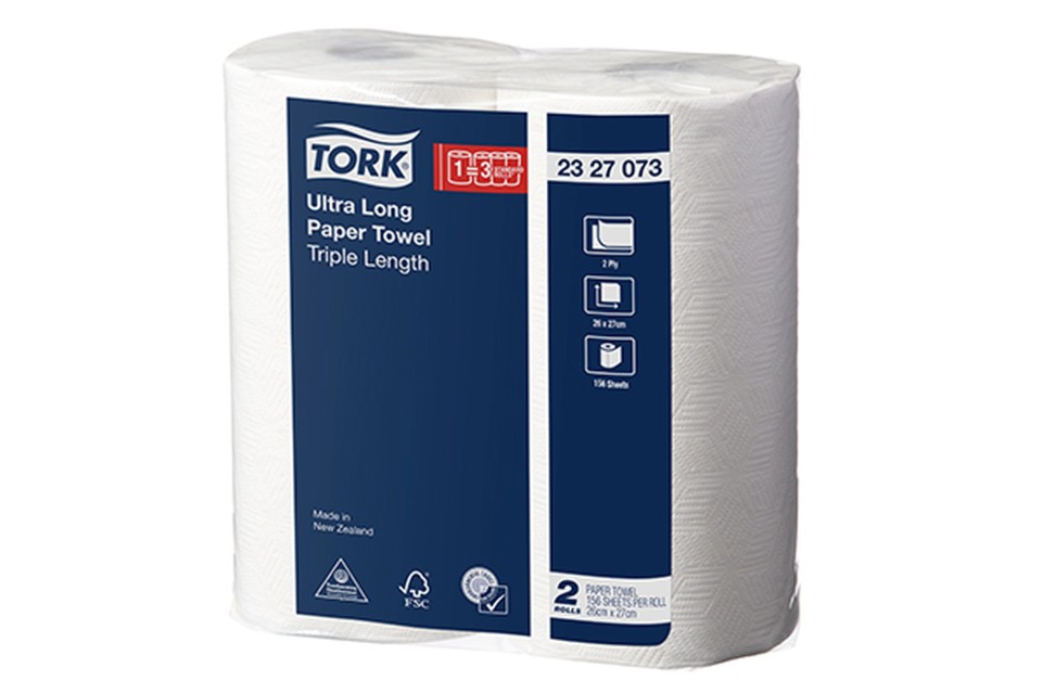 Tork Ultra Long Paper Towel White 156 Sheets Pack of 2