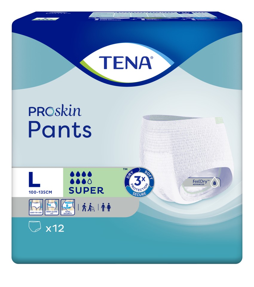 Tena PROskin 793612 793614 Pants Super Large Packet of 12