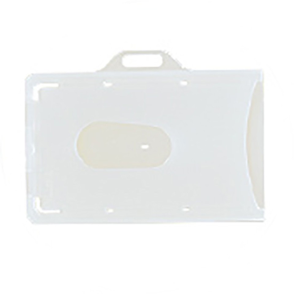 ID Card Holder Landscape Plastic Clear