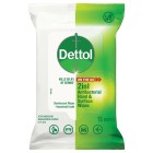 Dettol 2 in 1 Antibacterial Wipe Hand and Surface Pack of 15 image