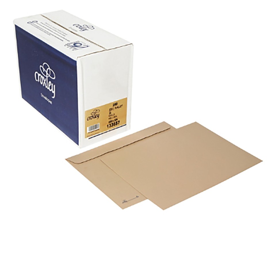 Croxley Wallet Envelope Seal Easi C4 229x324mm Manilla Box 250