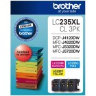 Brother LC235XLCL3PK Cyan Magenta And Yellow Ink Cartridges Multipack image