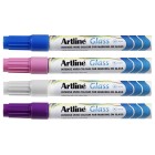 Artline Glass Marker Bullet Tip 2.0mm Assorted Colours Box 12 image