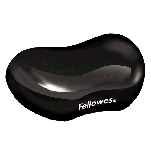 Fellowes Crystal Gel Wrist Rest Flex Rest Black