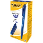 BIC Roundstic Clic Ballpoint Pen Retractable 1.0mm Blue Box 20 image