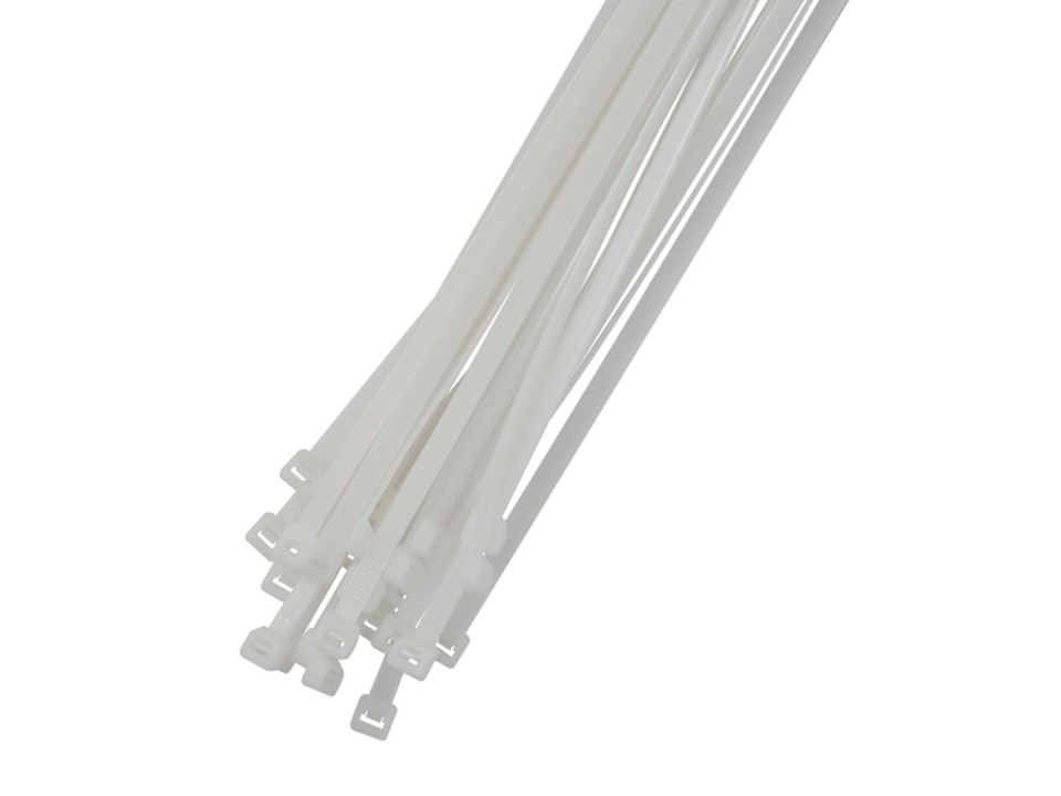 Cable Ties Plastic Natural 200X2.5mm Pk100