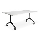 Gravitate Flip Table 1800Wx800Dmm White Top / Black Frame image