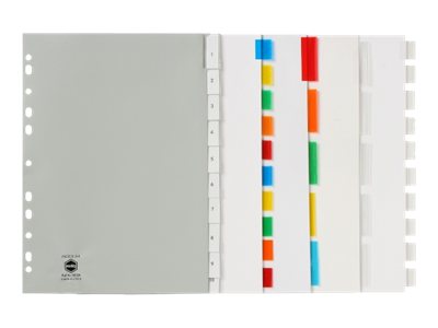 Marbig Dividers Manilla Plastic Coloured Tab Insertable A4 White 5 Tab