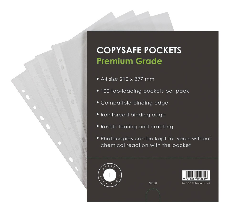 OSC Copysafe Sheet Protectors Premium A4 Pack 100