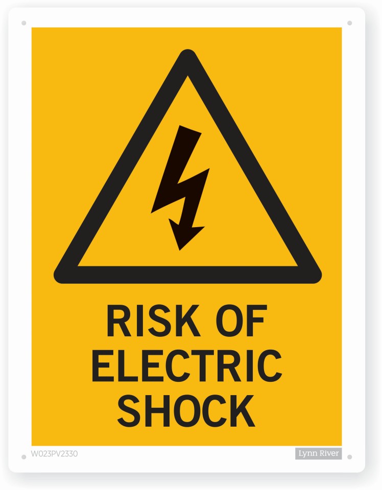 Sign - Risk Of Electric Shock 300 X 450 Each