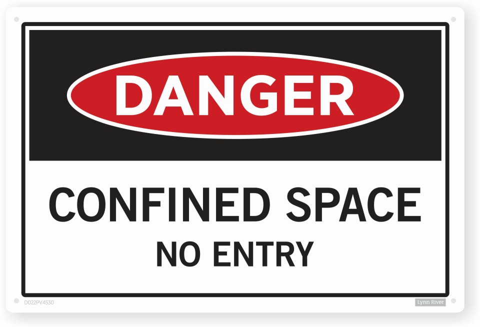 Sign - Danger Confined Space No Entry 450 X 300 Each