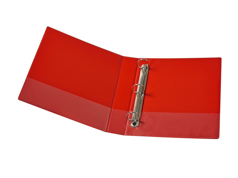 OSC Insert Binder Polyprop A4 3D 50mm Red