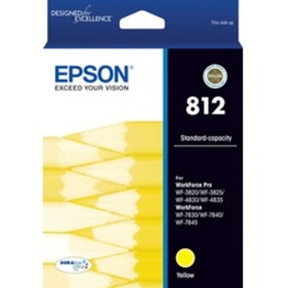 Epson 812 Std Capacity Durabrite Ultra Yellow Ink Cartridge