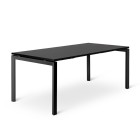Novah Meeting Table - Black Frame / Black Woodgrain Top 1600x800 image