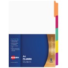 Avery Fluoro Dividers A4 5 Tabs  image