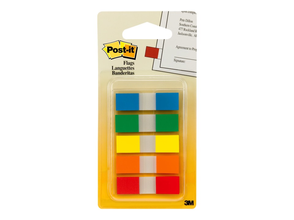 Post-it Flags 683-5CF 12x43mm Assorted Colours Pack 5