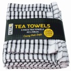 Filta Tea Towel 5 Piece Terry Cotton 2 Bonus Dish Cloths Black Pack 7 image