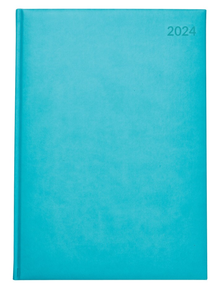 Ambassador 2024 Lexington Soft Touch Hardcover Diary A5 Day To Page Teal