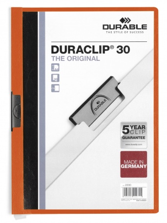 Durable Duraclip Report Cover 30 Trend Orange