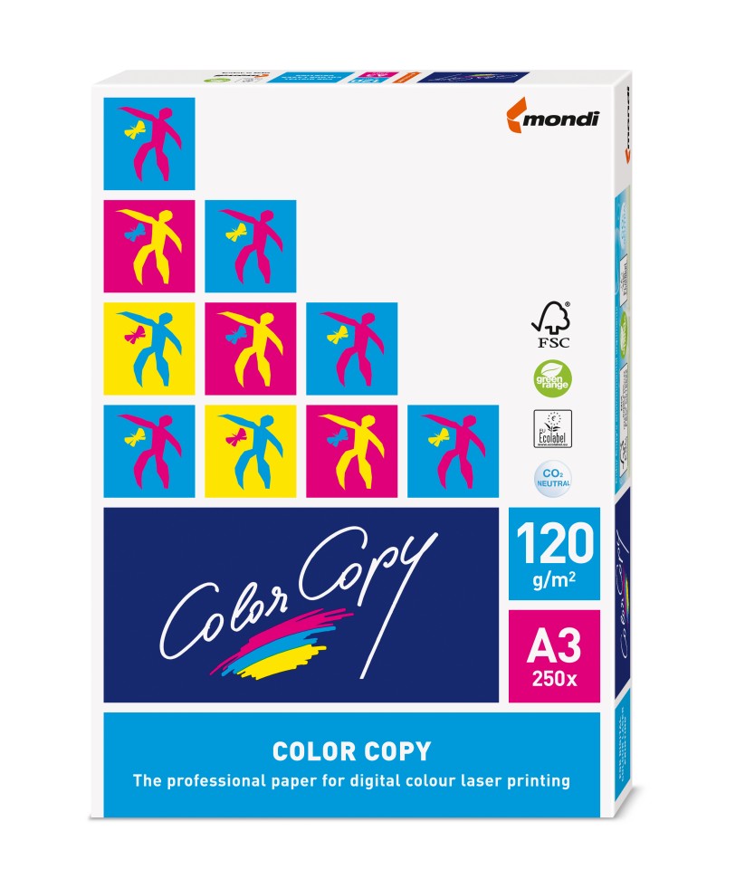 Color Copy Paper Uncoated 120gsm A3 Pack 250