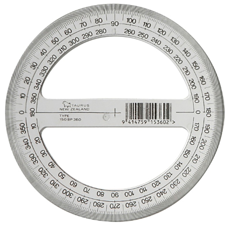 Taurus Protractor 15cm 360