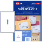 Avery Shipping Labels with Trueblock for Laser Printers - 199.6 x 289.1 mm - 100 Labels (L7167) image