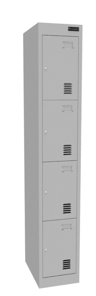 Proceed Locker 4 Tier 300Wx450Dx1800Hmm Stone Grey