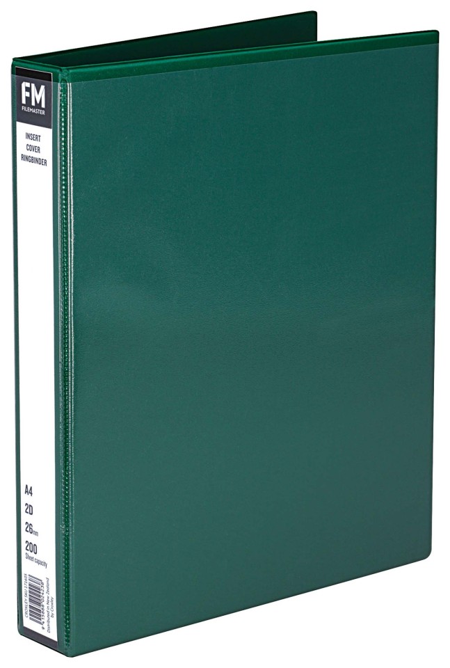 FM Insert Binder Polyprop A4 2D 26mm Green