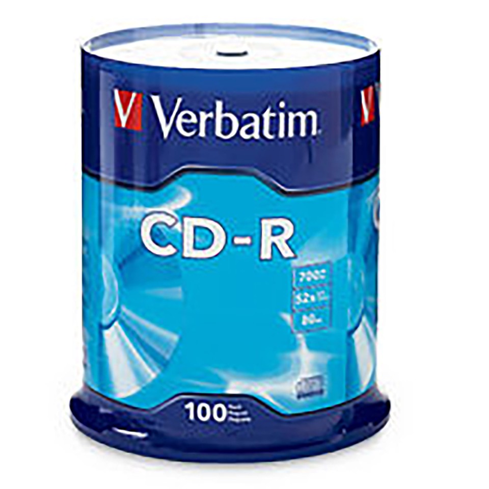 CD-R Verbatim 52x 700Mb Spindle 100