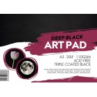 Colour Paper 115gsm A3 Triple Coated Midnight Black 20 Leaf Pad image