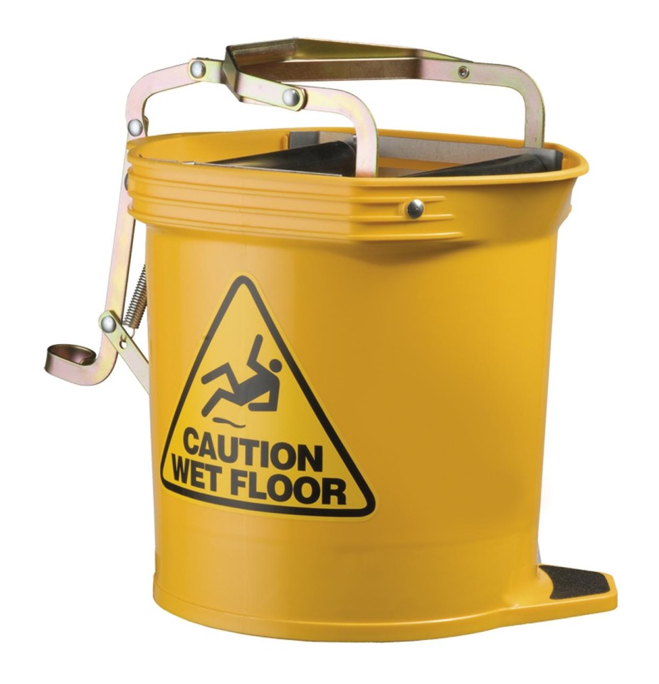 Oates Yellow Wide Mouth Wringer Bucket 16 Litre