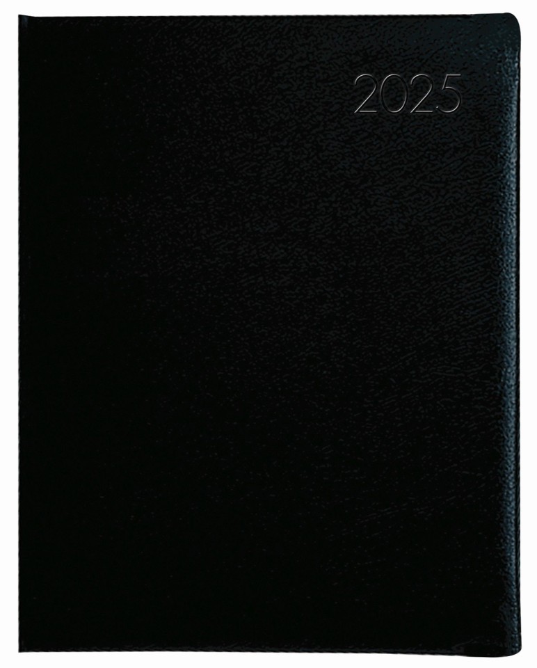 Collins 2025 Diary Week To View Portfolio Tabbed Black